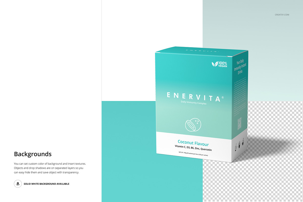 Box with Sachets Mockup Set, a Packaging Mockup by creatsy5 (Photo 7 of 8)