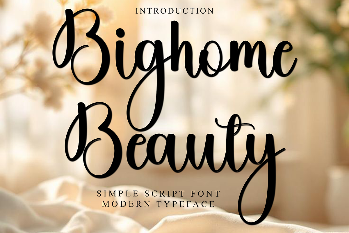 Bighome Beauty, a Handwritten Font by FreshTypeINK (Photo 1 of 8)