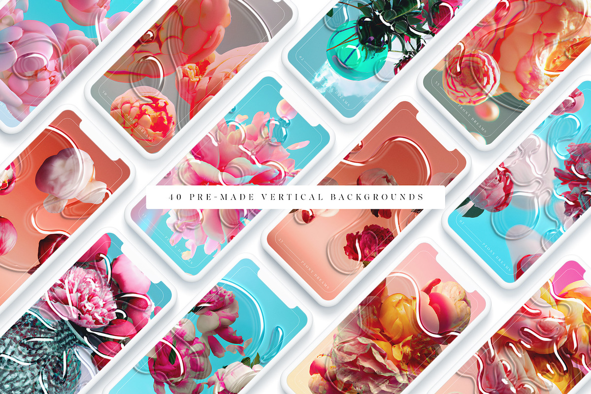 Peony Dreams: Illustration & Texture, a Background Graphic by marmarina (Photo 3 of 13)