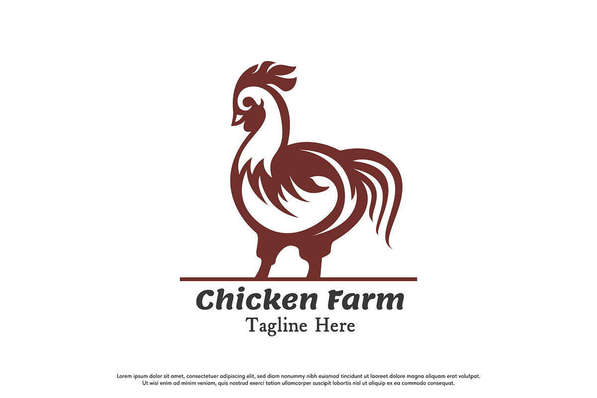 Chicken Farm Logo Design Template, a Branding & Logo Template by Morvana Crew (Photo 2 of 2)