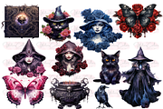 Gothic Witches Collection Clipart, a Decorative Illustration by Watercolor Digital (Thumbnail 5 of 9)