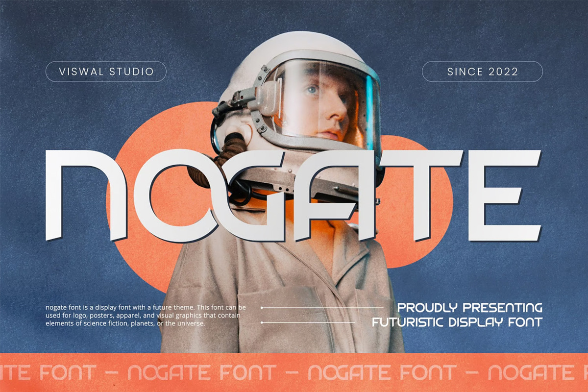 Nogate - Modern Font, a Sans Serif Font by Viswal Studio (Photo 1 of 6)