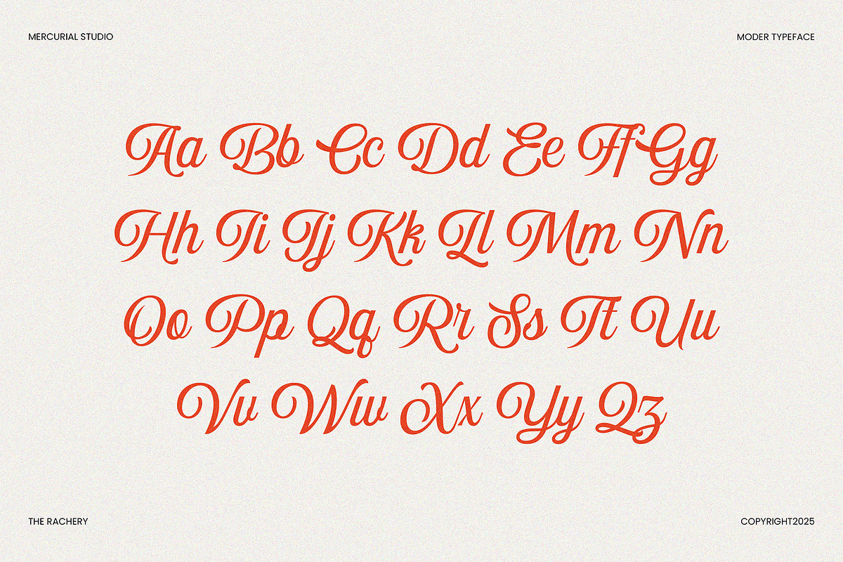 The Rachery, a Script Font by MERCURIAL (Photo 8 of 14)