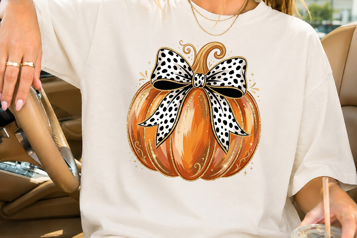 Dalmatian Dot Bow Pumpkin PNG, a Seasonal Illustration by Rose Art (Photo 3 of 7)