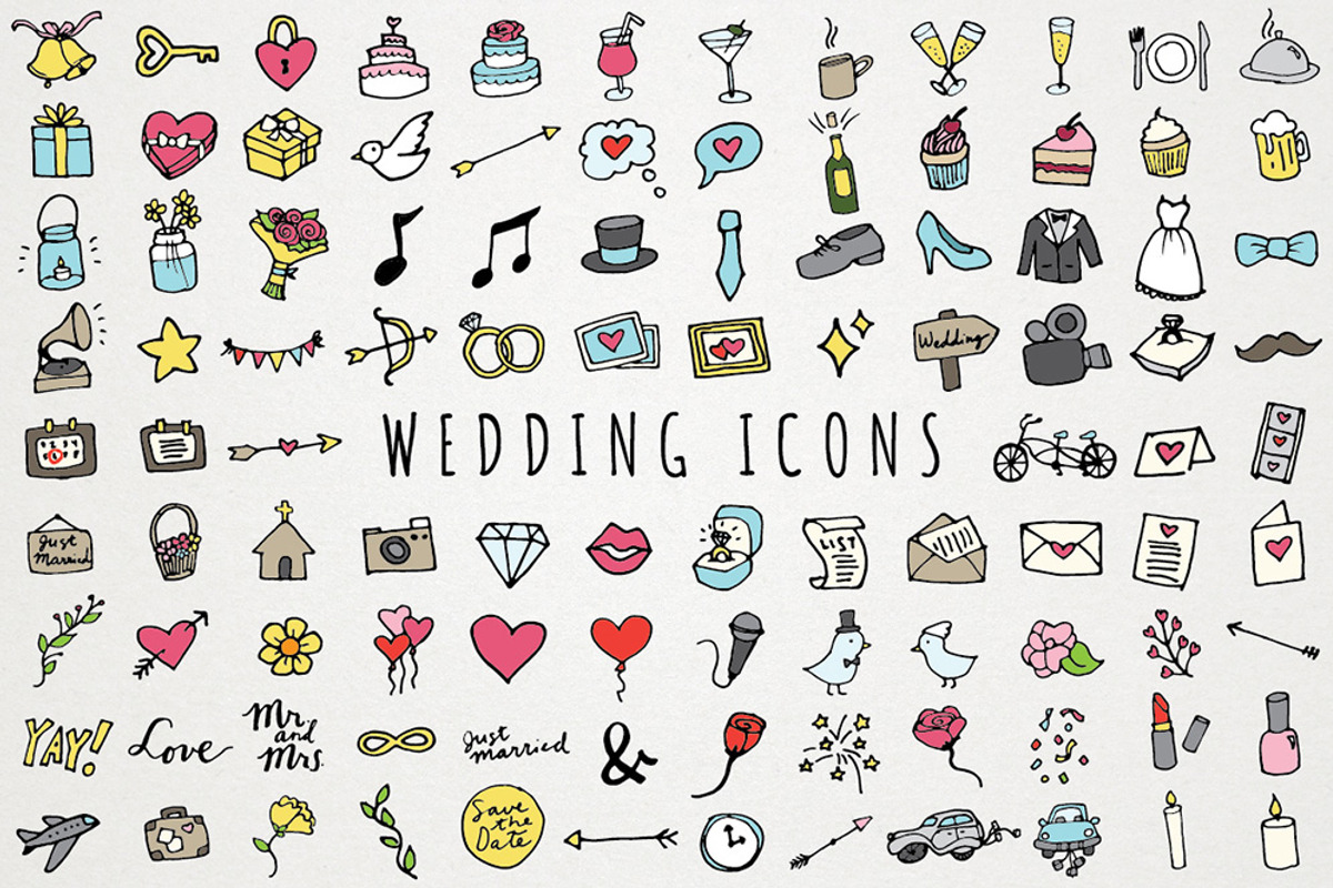 Hand Drawn Wedding Icons, an Icon by Lemonade Pixel (Photo 1 of 3)