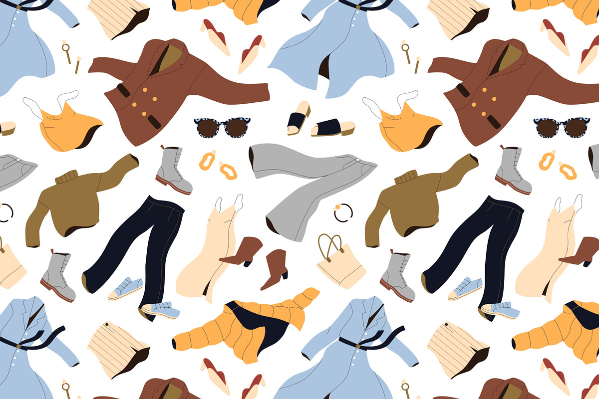 Fashion clothes seamless pattern, a Pattern Graphic by Good Studio (Photo 2 of 4)