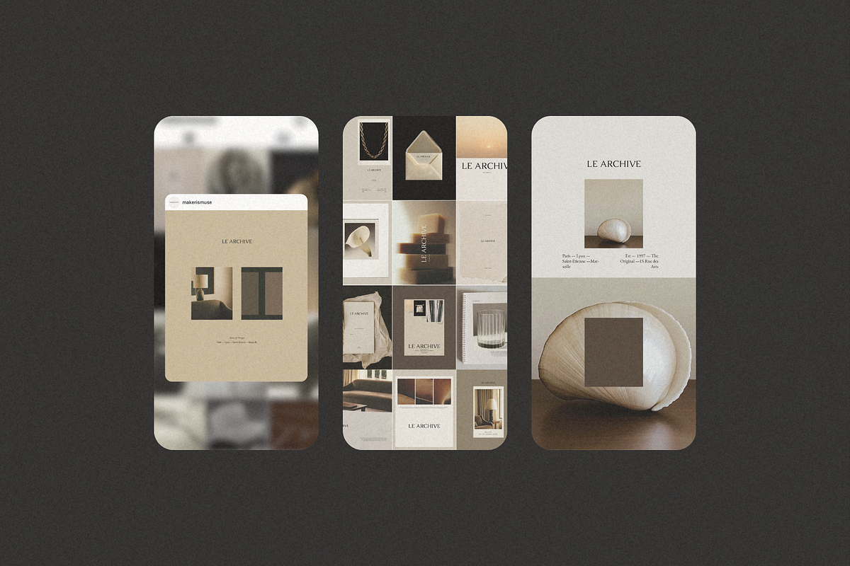 LE ARCHIVE | Social Media Collection, a Social Media Template by Duet Atelier (Photo 3 of 7)