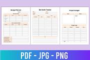 Editable 2025-2026 Budget Planner, a Stationery Template by Designmela01 (Thumbnail 4 of 4)
