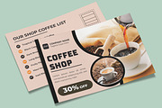Coffee Shop Postcard Layout, a Stationery Template by MightyDesign (Thumbnail 2 of 8)