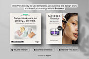 30 Skincare Static Ad Templates Meta, a Social Media Template by DigiPax (Thumbnail 5 of 10)