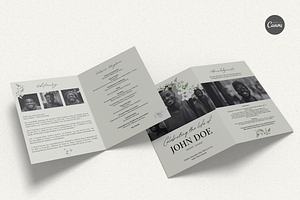 Funeral Program Template Set I Canva