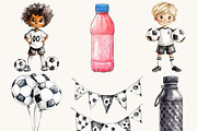 Watercolor Soccer Clipart Bundle, a Sport Illustration by SparkyDesignsUS (Thumbnail 2 of 9)