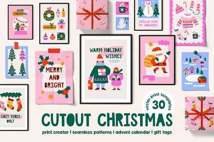 Cutout Christmas Poster Creator, an Object Graphic by ArtFM