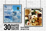 30 Square Photo Collage Templates, a Templates & Theme by DickyJiang Illustrations (Thumbnail 1 of 6)