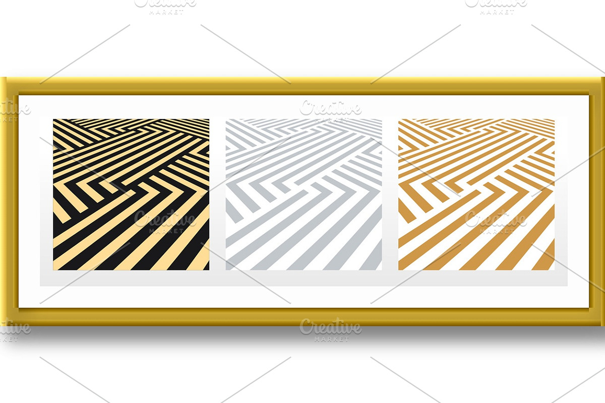Set of abstract geometric patterns., a Pattern Graphic by RODINA (Photo 2 of 3)