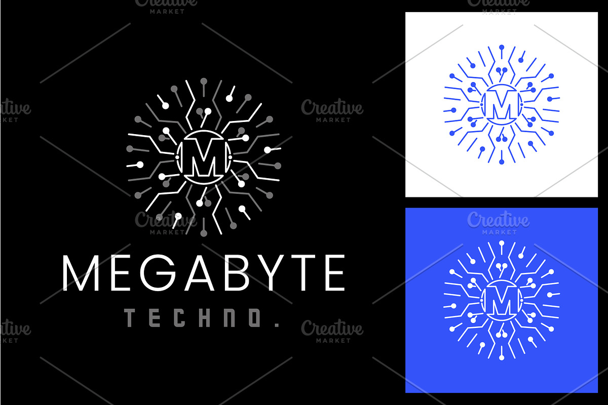 M letter Circle Tech Network Logo, a Branding & Logo Template by Atlantis X Nurman Arbai (Photo 1 of 2)