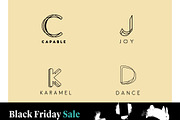 ALPHABET Minimalist logo bundle, a Branding & Logo Template by designbydi (Thumbnail 1 of 6)