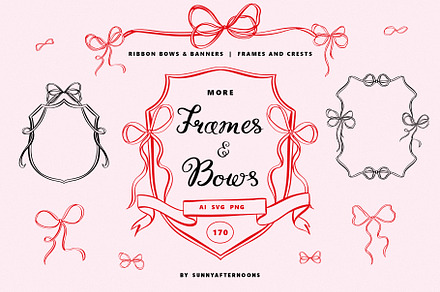 Whimsical Frames & Bows Coquette, a Decorative Illustration by SunnyAfternoons