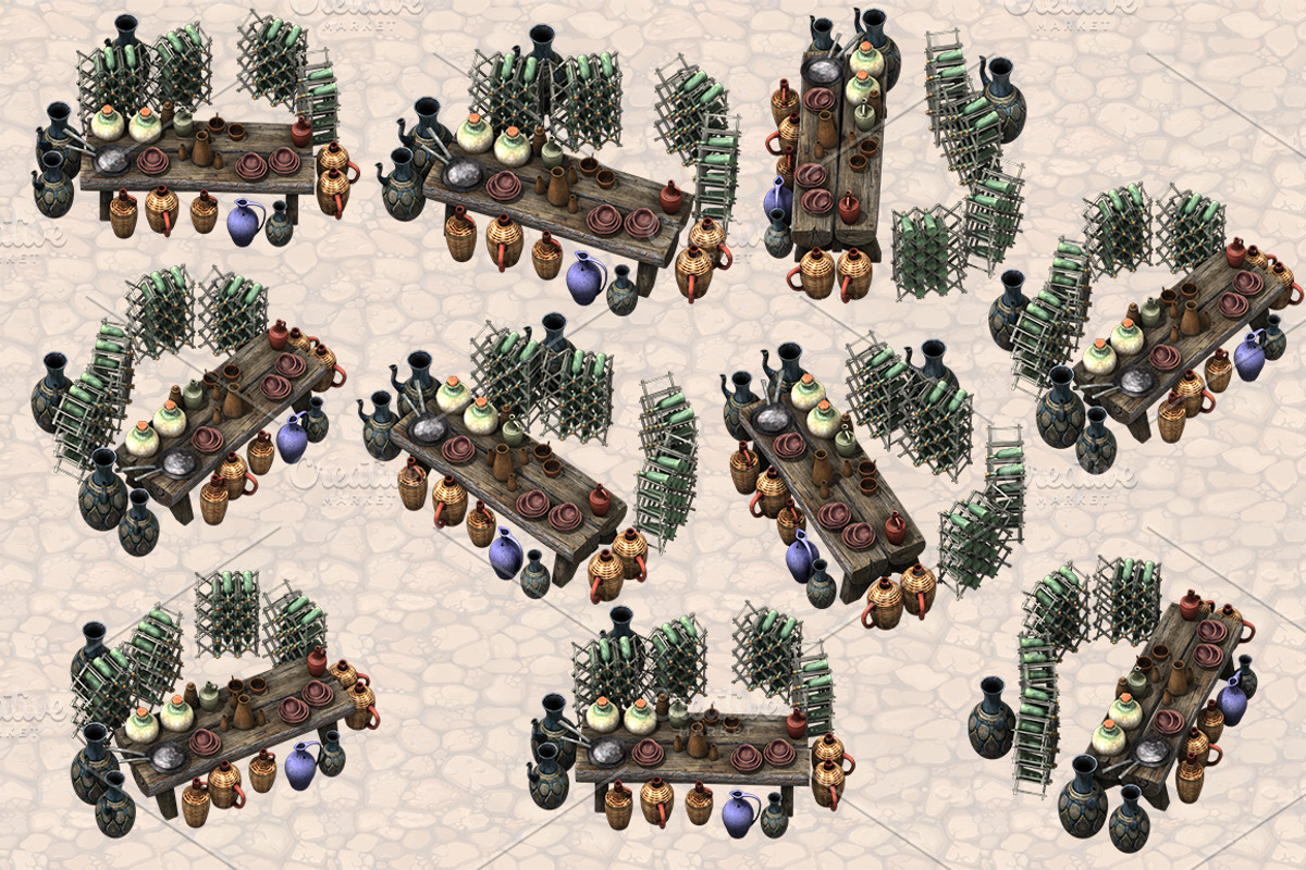 Isometric Ancient City Pack, an Object Graphic by Beatheart Creative Studio (Photo 62 of 77)