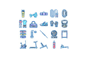 fitness sport gym healthy icons hand, an Object Illustration by pikepicture