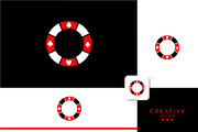 Poker card logo design vector design, a Branding & Logo Template by art_creater (Thumbnail 1 of 2)