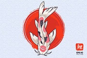 Koi Fish Vector Set, an Animal Illustration by Vecster (Thumbnail 6 of 8)