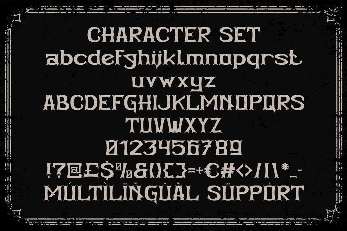Grim Aura Dark Fantasy Blackletter, a Font by PutraCetol Studio (Photo 5 of 5)