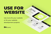Interface icon set for app /web, an Outline Icon by lekseo studio (Thumbnail 3 of 8)