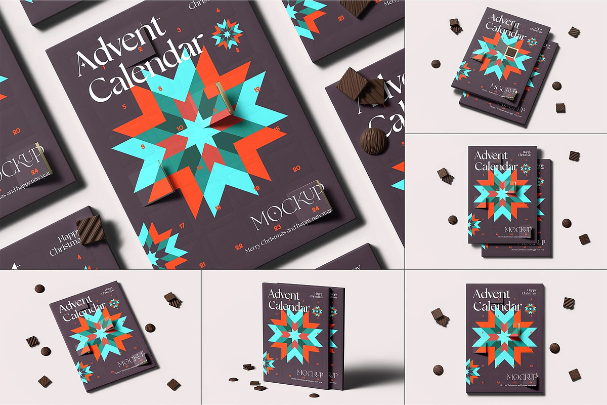 Advent Calendar Mock-up, an Advertising Mockup by zippypixelstudio (Photo 1 of 9)