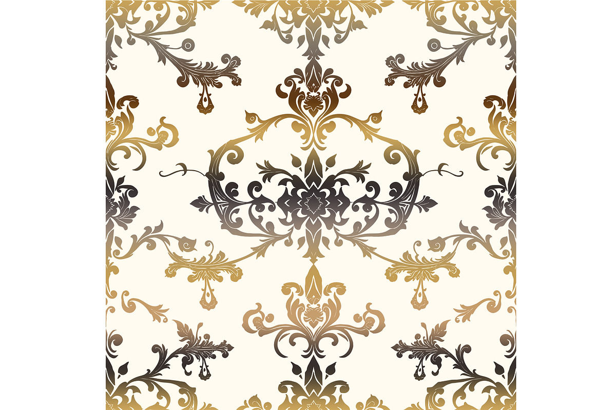 Luxury Gold Filigree Seamless Repeat, a Pattern Graphic by Sharon Schwalbe