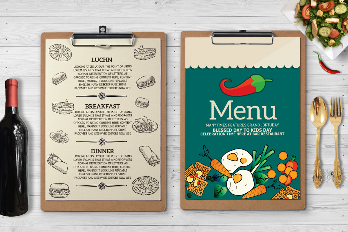 Restaurant Food Menu Template, a Flyer Template by Business Flyers (Photo 2 of 4)