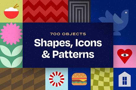 700 Objects, Shapes and Icons, an Object Graphic by Rienne Studio