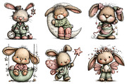 Quirky Easter Bunny Clipart, an Illustration by Dream Creation (Thumbnail 3 of 6)