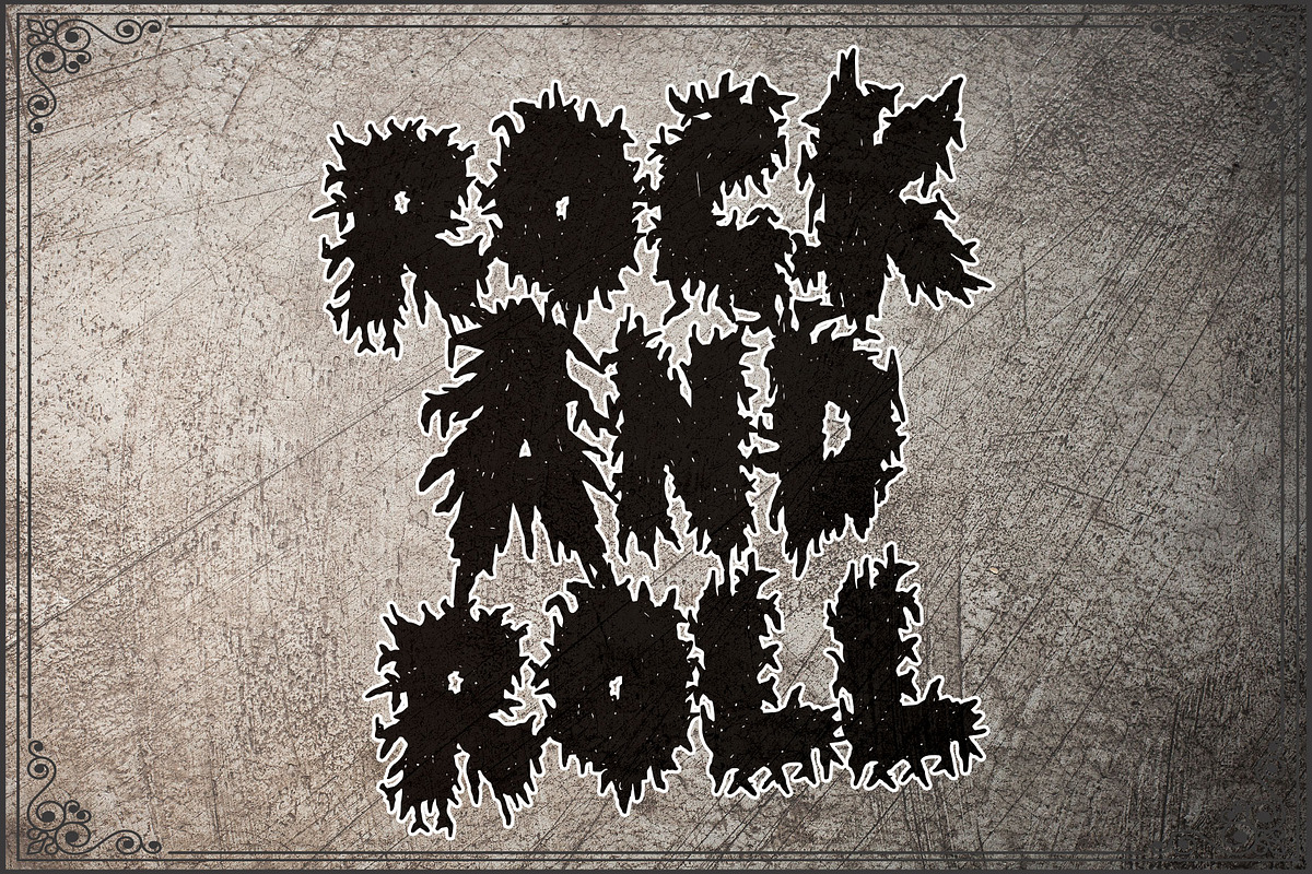 Horror Metal, a Font by Letterara (Photo 4 of 9)