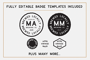 BADGE CRAFTER Font LOGO Templates