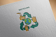 Global recycling sustainable practic, a Branding & Logo Template by Saba Vector (Thumbnail 3 of 3)