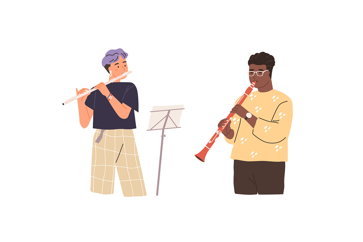 People play musical instruments set, an Education Illustration by Good Studio (Photo 5 of 5)