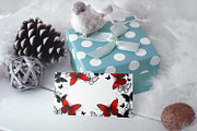 Red butterflies on white background, a Decorative Illustration by blackmoon9 (Thumbnail 2 of 3)