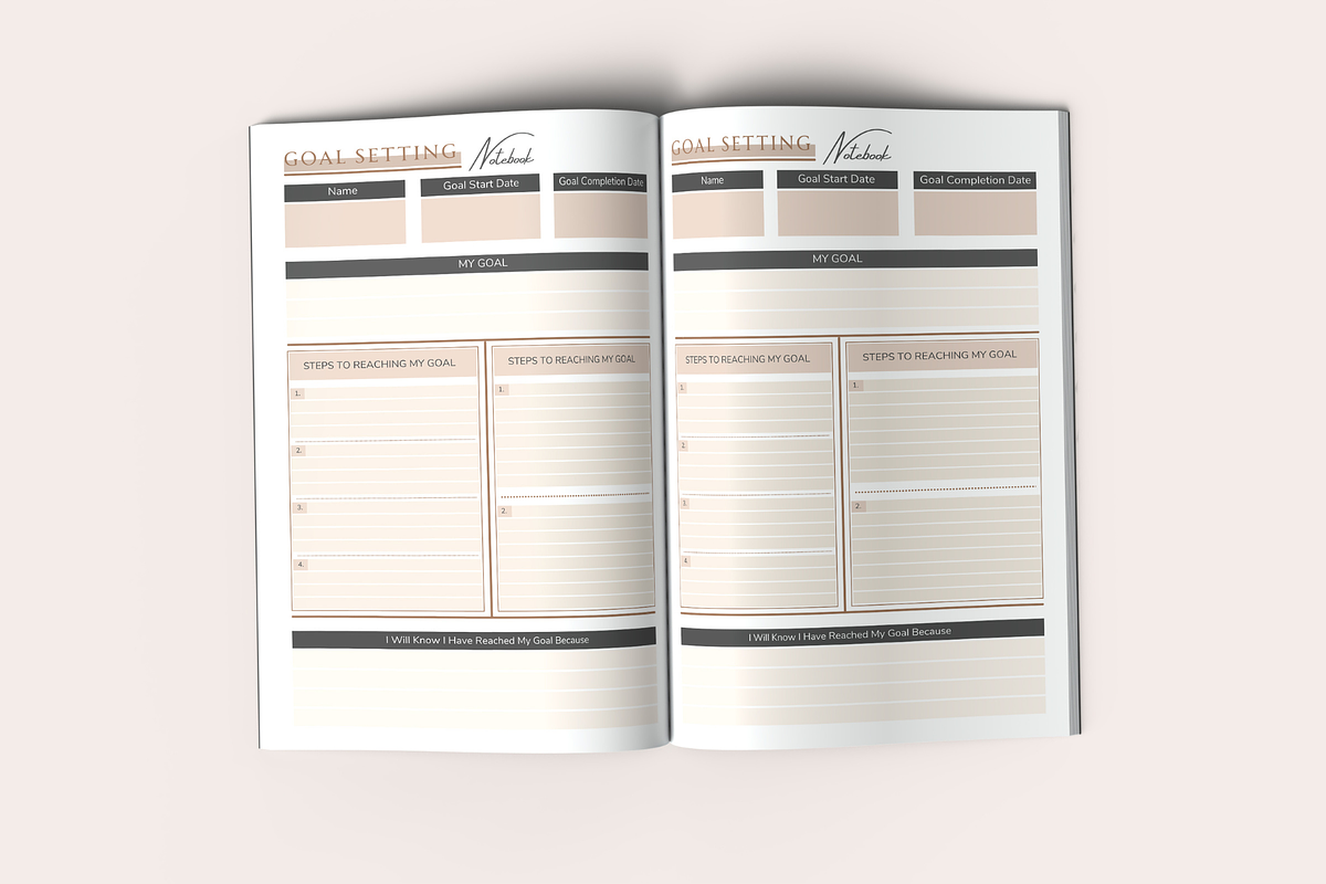 Goal Setting Notebook, a Templates & Theme by KDPISH (Photo 3 of 4)