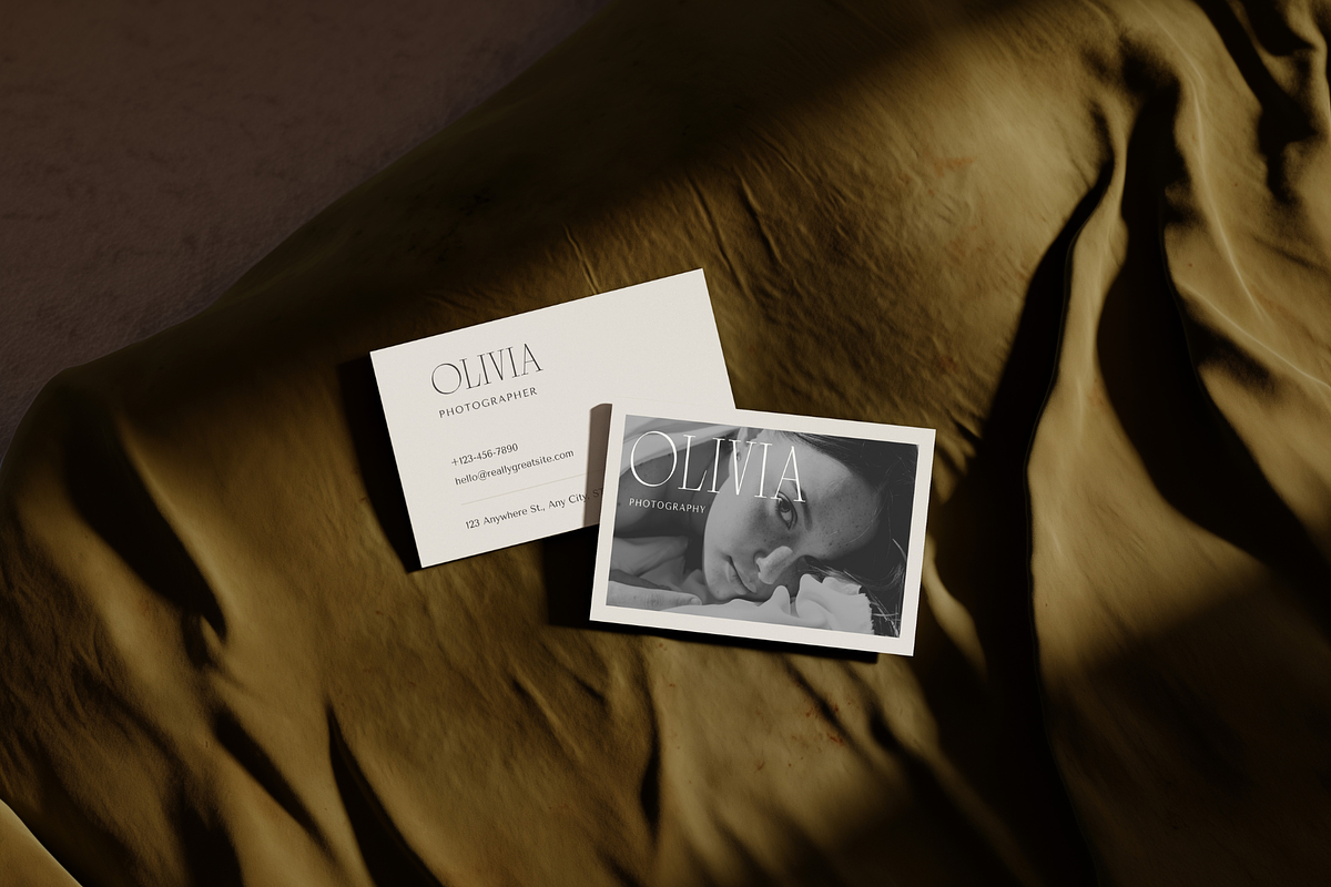 Olive Business Card Mockup, an Advertising Mockup by The Ethical Agency (Photo 3 of 3)