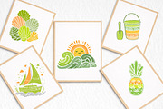 Watercolor Summer Vibe Clipart, an Illustration by DreamArtGraphic (Thumbnail 4 of 8)