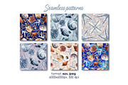 Seashells patterns collection, a Pattern Graphic by Sam2211 (Thumbnail 2 of 13)