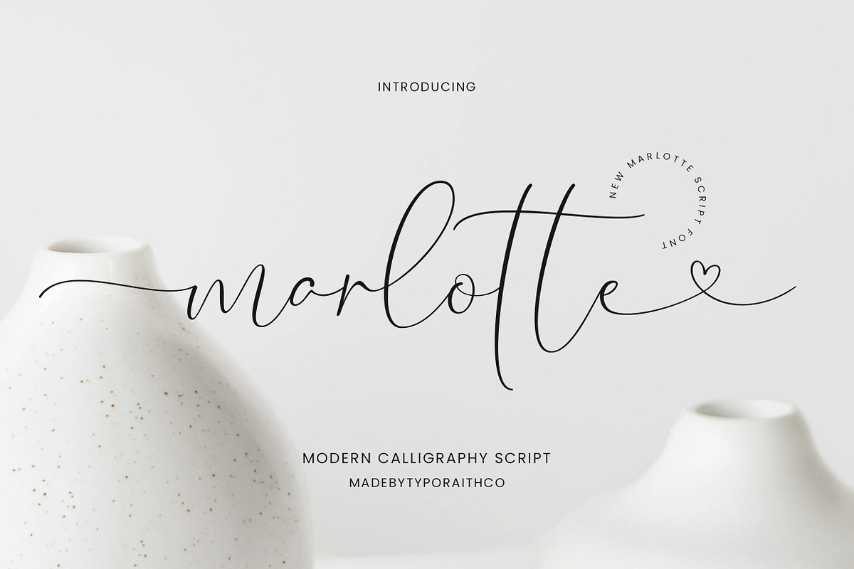 Marlotte | Modern Calligraphy Script, a Script Font by Typoraith Co (Photo 1 of 11)