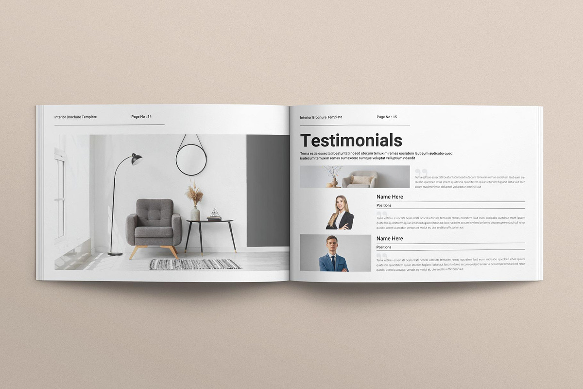 Interior Brochure Template Landscape, a Brochure Template by E-Type (Photo 6 of 7)