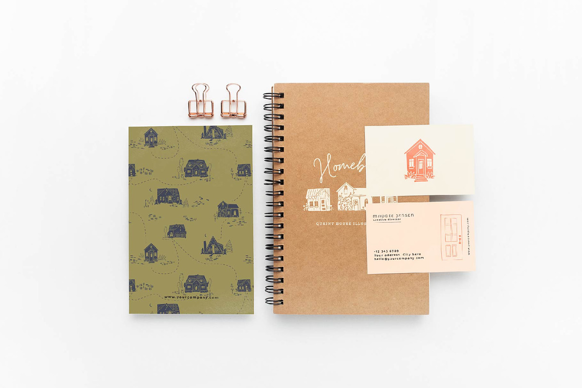 Homebody Quaint House Illustrations, a Pattern Graphic by Maddie Jensen Design (Photo 6 of 7)