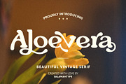 Aloevera - Modern Retro Serif, a Serif Font by Salamahtype (Thumbnail 1 of 10)