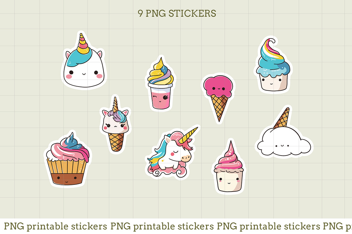 Unicorns Sticker Pack, an Object Graphic by natalisart (Photo 2 of 5)
