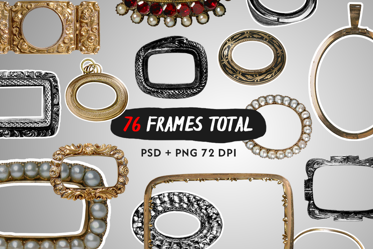 Frames Ephemera – 76 Vintage Frames, an Object Graphic by JuliBelushi (Photo 5 of 5)