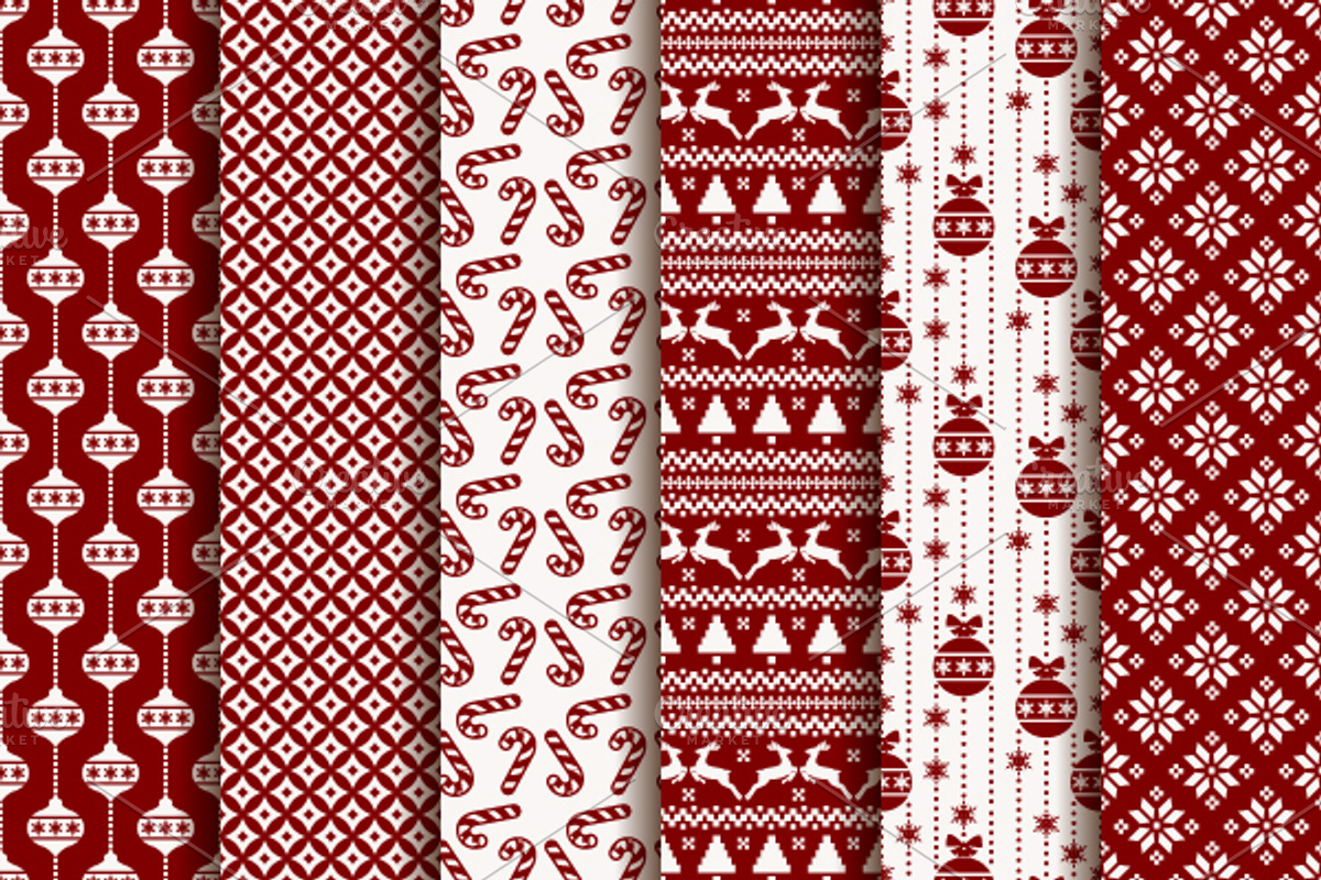 Christmas seamless pattern set., a Pattern Graphic by JuliaMalinovskaya (Photo 3 of 4)
