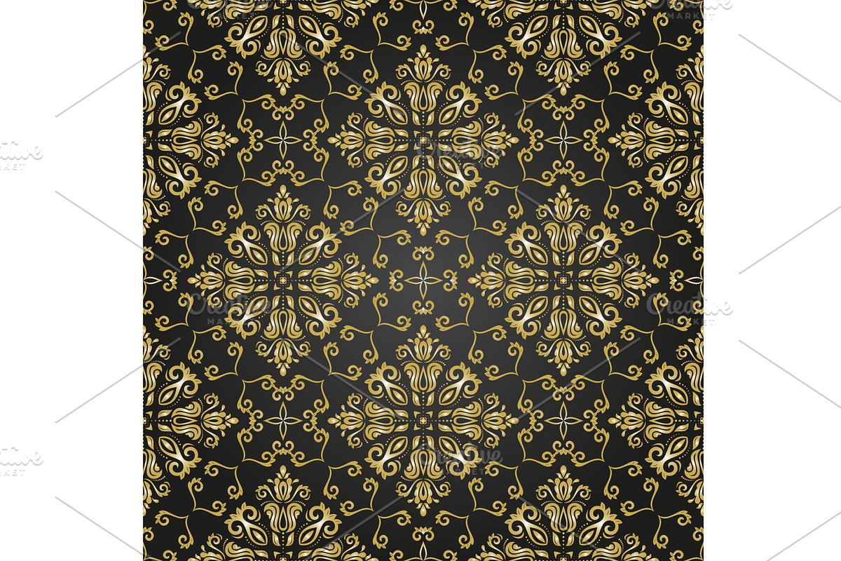 Seamless Oriental Vector Background, a Decorative Illustration by FineArtStudio (Photo 1 of 3)